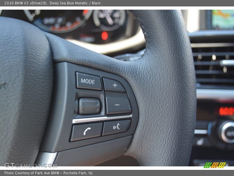Deep Sea Blue Metallic / Black 2016 BMW X3 xDrive28i