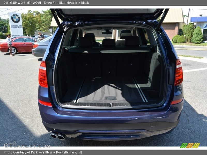 Deep Sea Blue Metallic / Black 2016 BMW X3 xDrive28i