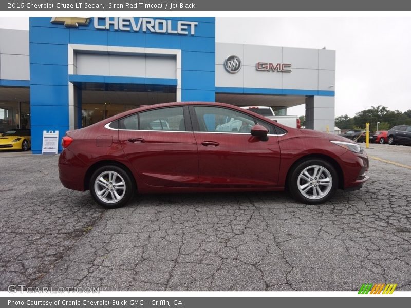 Siren Red Tintcoat / Jet Black 2016 Chevrolet Cruze LT Sedan