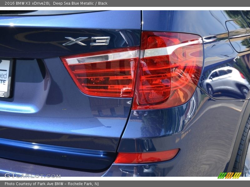 Deep Sea Blue Metallic / Black 2016 BMW X3 xDrive28i