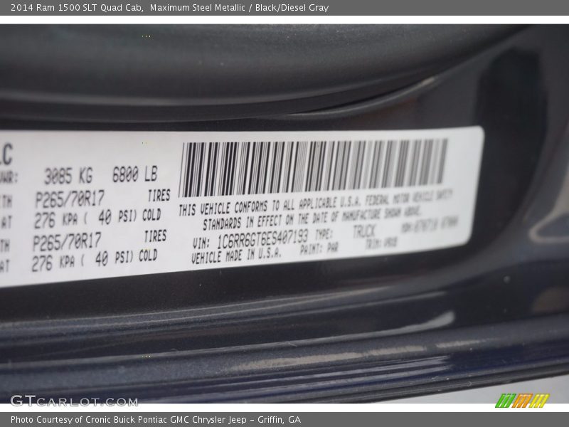 Maximum Steel Metallic / Black/Diesel Gray 2014 Ram 1500 SLT Quad Cab