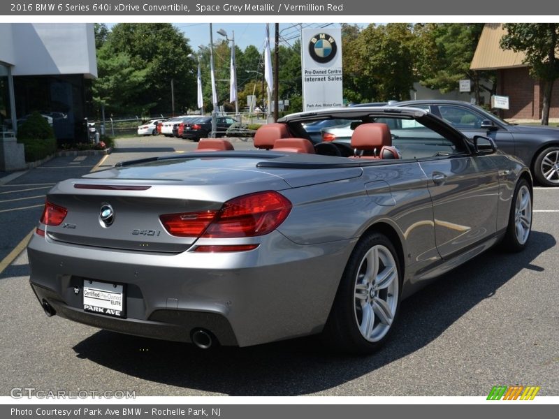 Space Grey Metallic / Vermillion Red 2016 BMW 6 Series 640i xDrive Convertible