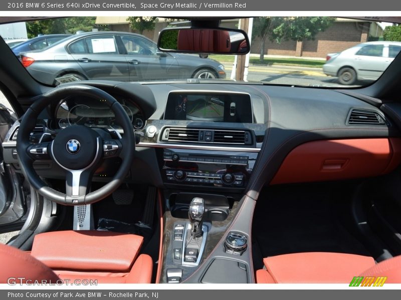 Space Grey Metallic / Vermillion Red 2016 BMW 6 Series 640i xDrive Convertible