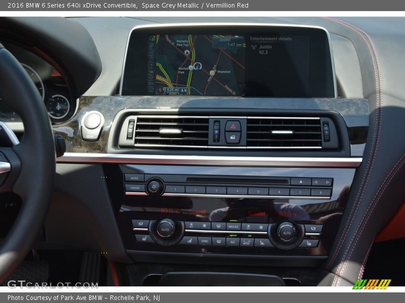 Space Grey Metallic / Vermillion Red 2016 BMW 6 Series 640i xDrive Convertible