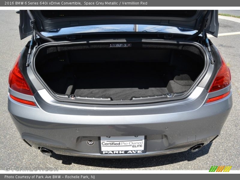 Space Grey Metallic / Vermillion Red 2016 BMW 6 Series 640i xDrive Convertible