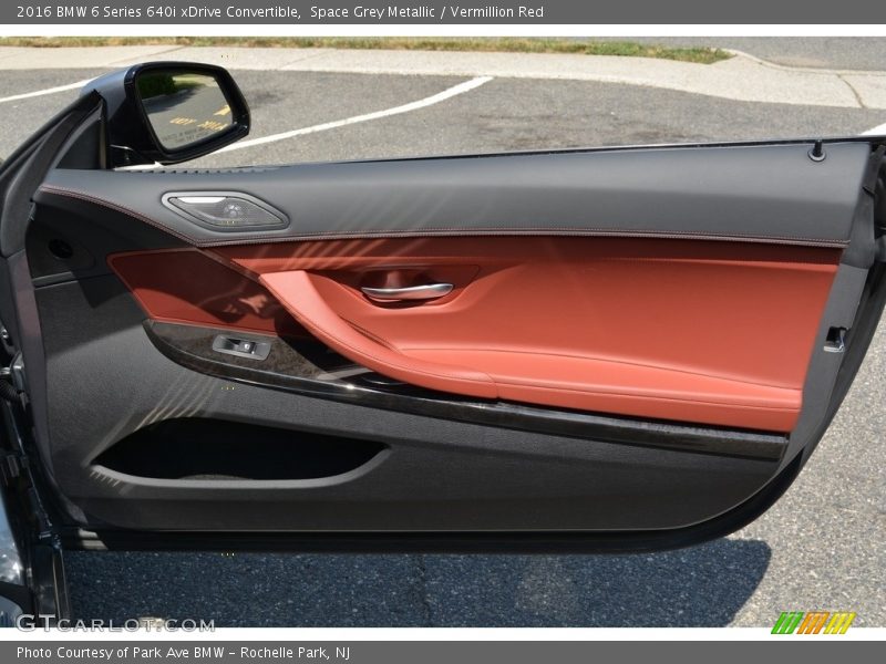 Space Grey Metallic / Vermillion Red 2016 BMW 6 Series 640i xDrive Convertible
