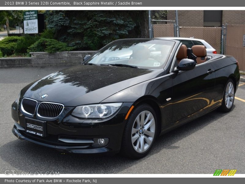 Black Sapphire Metallic / Saddle Brown 2013 BMW 3 Series 328i Convertible