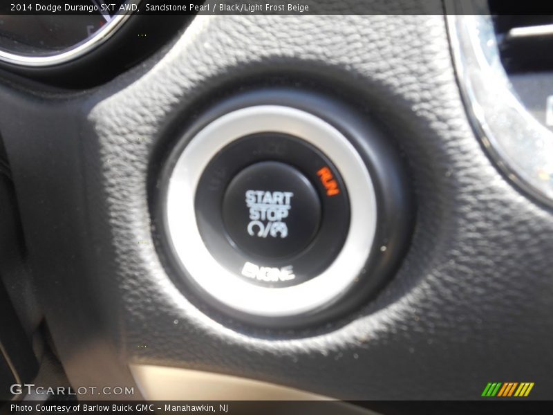 Sandstone Pearl / Black/Light Frost Beige 2014 Dodge Durango SXT AWD