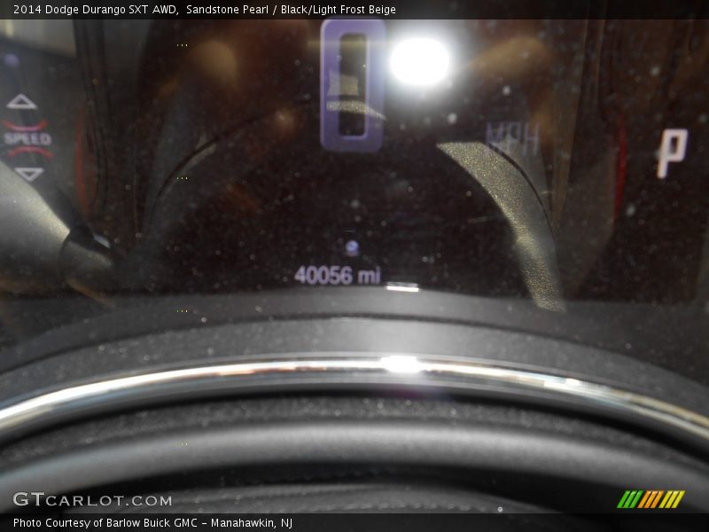 Sandstone Pearl / Black/Light Frost Beige 2014 Dodge Durango SXT AWD