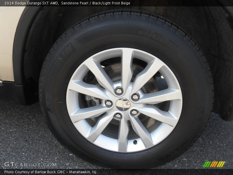Sandstone Pearl / Black/Light Frost Beige 2014 Dodge Durango SXT AWD