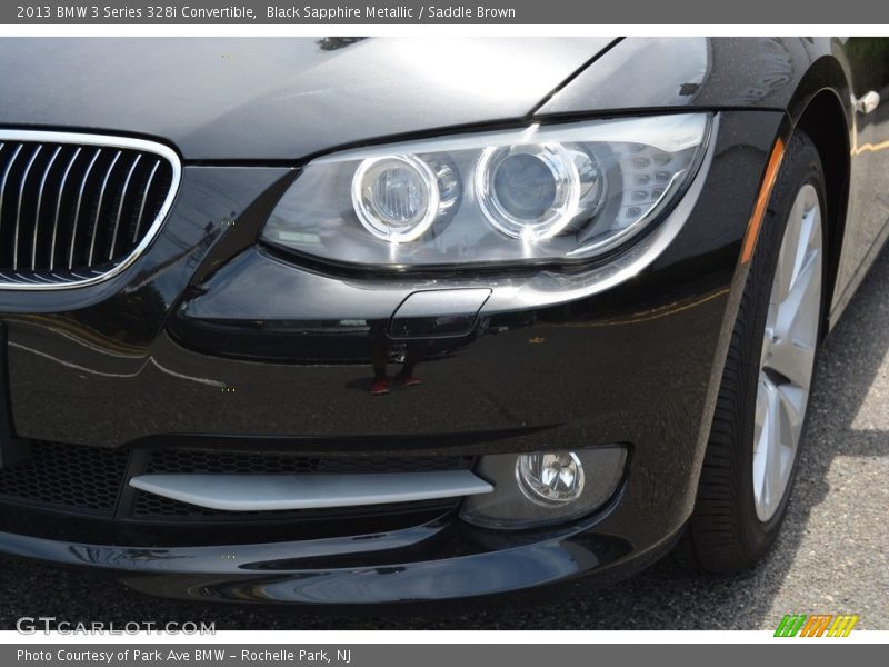Black Sapphire Metallic / Saddle Brown 2013 BMW 3 Series 328i Convertible