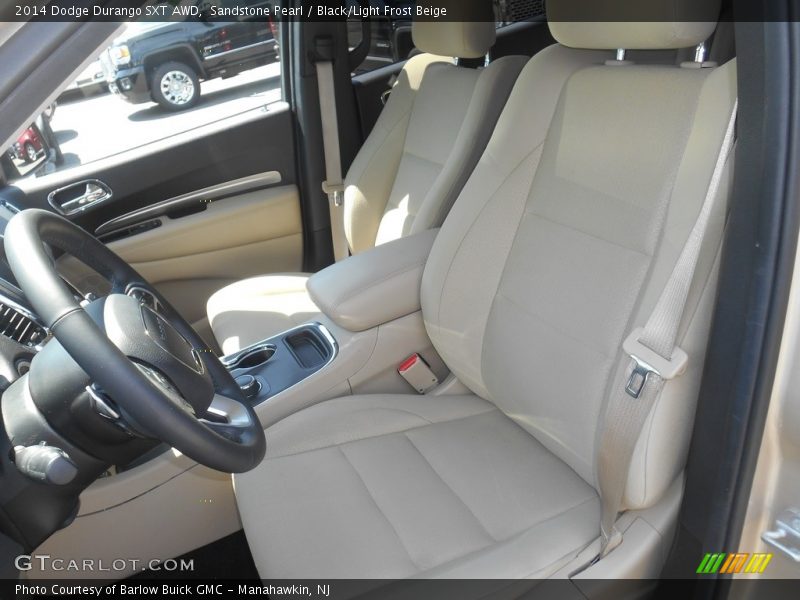 Sandstone Pearl / Black/Light Frost Beige 2014 Dodge Durango SXT AWD