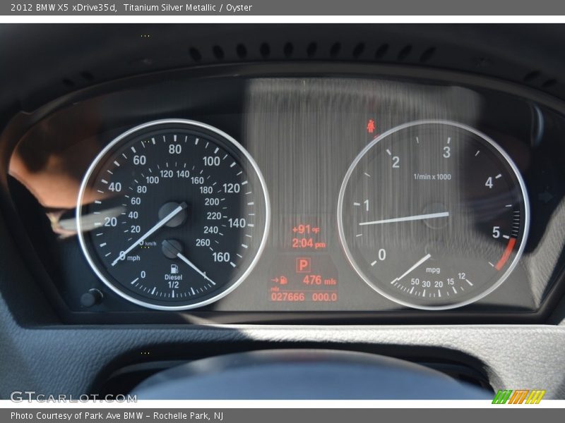 Titanium Silver Metallic / Oyster 2012 BMW X5 xDrive35d