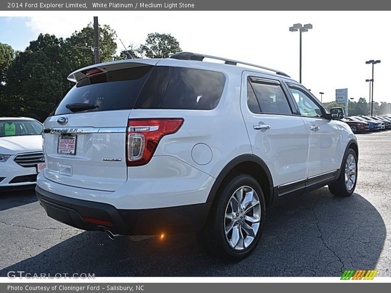 White Platinum / Medium Light Stone 2014 Ford Explorer Limited