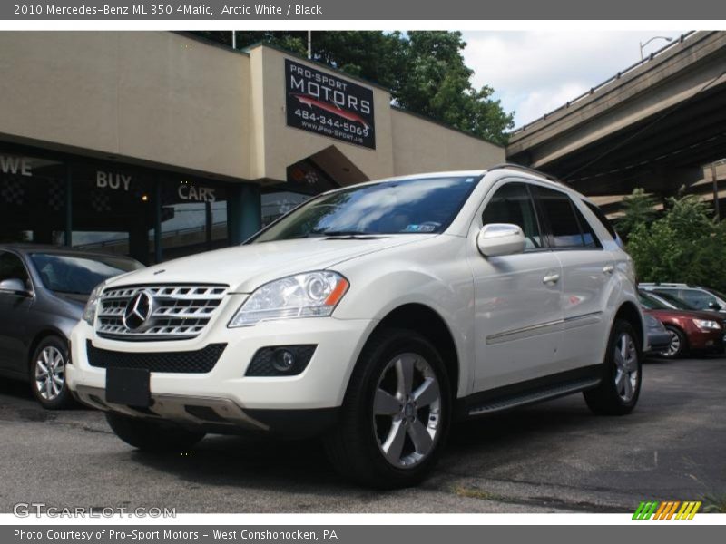 Arctic White / Black 2010 Mercedes-Benz ML 350 4Matic