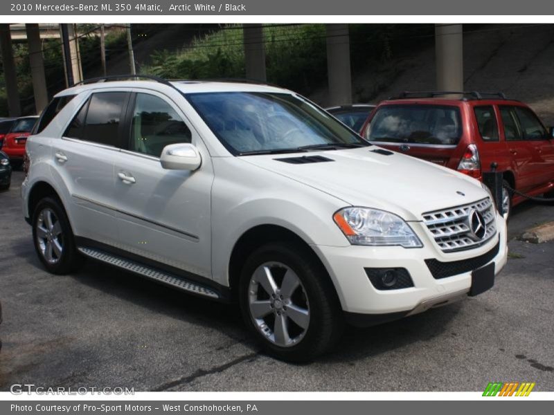 Arctic White / Black 2010 Mercedes-Benz ML 350 4Matic