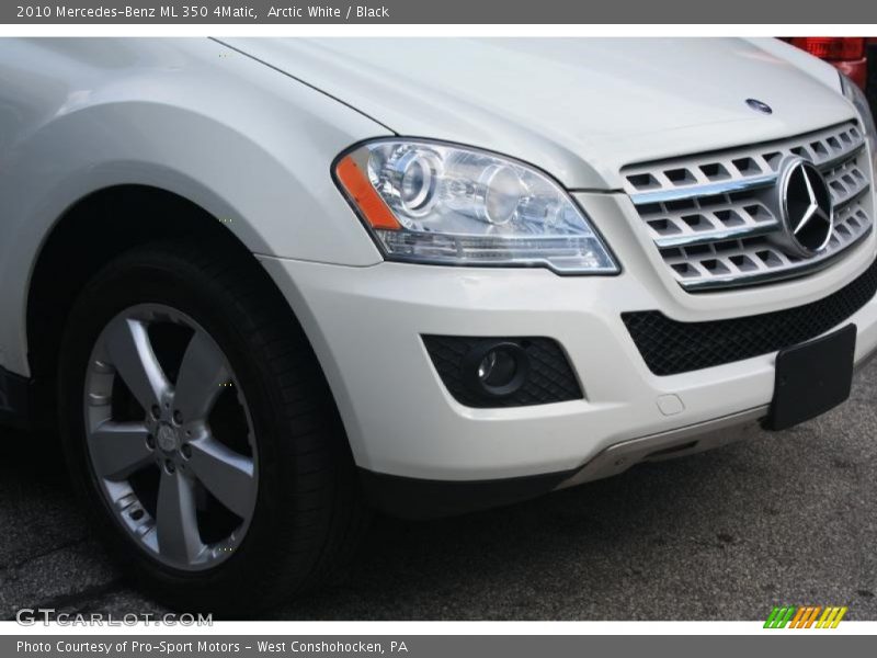 Arctic White / Black 2010 Mercedes-Benz ML 350 4Matic