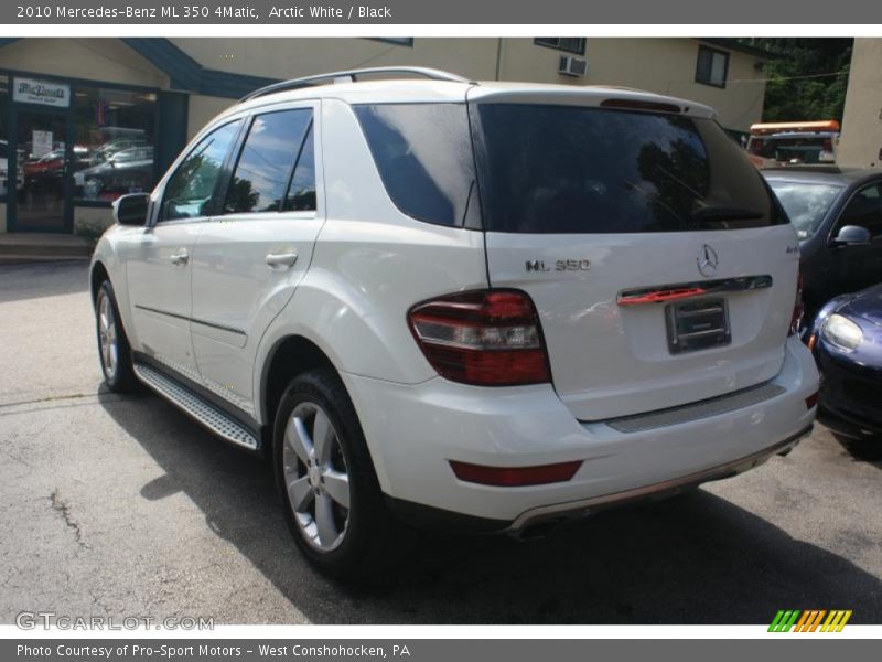 Arctic White / Black 2010 Mercedes-Benz ML 350 4Matic