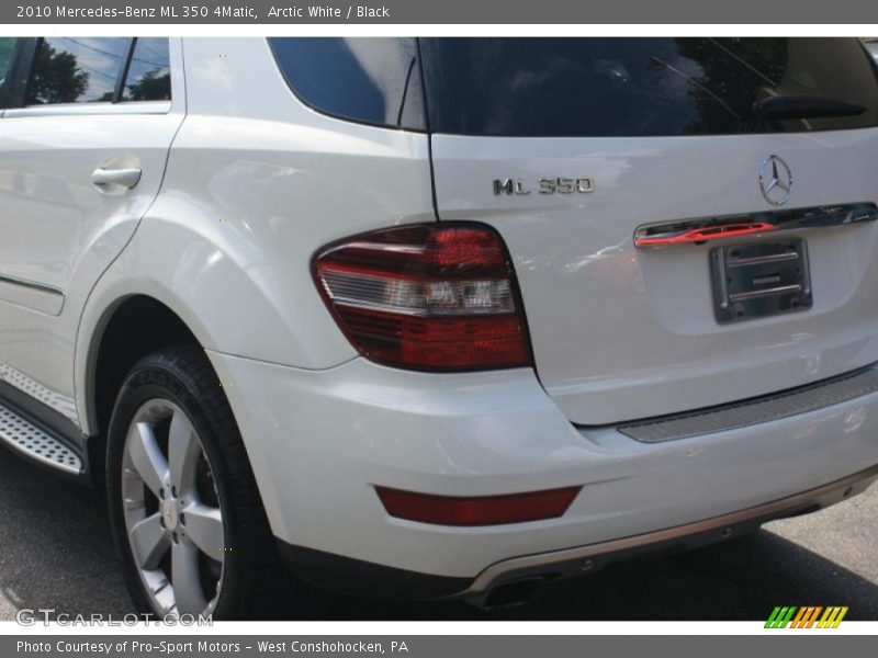 Arctic White / Black 2010 Mercedes-Benz ML 350 4Matic