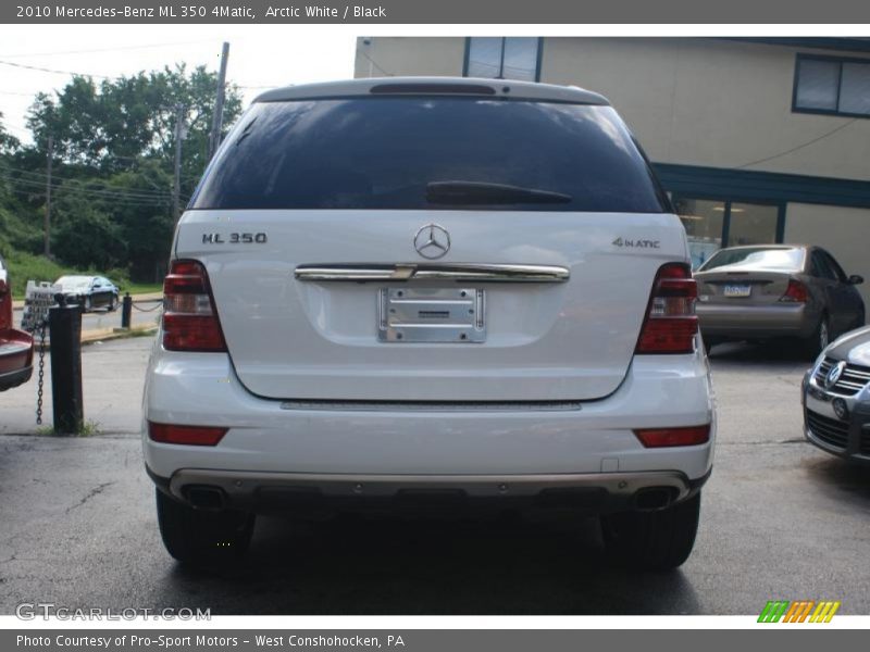 Arctic White / Black 2010 Mercedes-Benz ML 350 4Matic