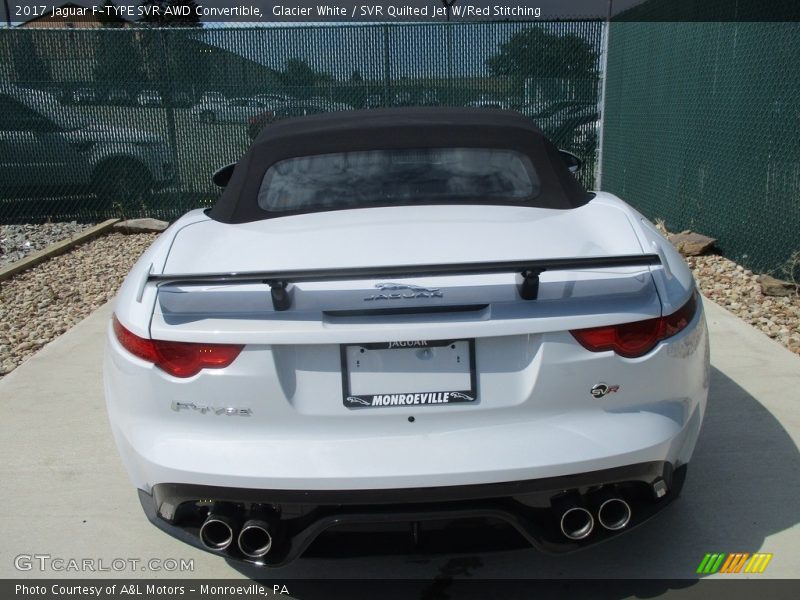 Glacier White / SVR Quilted Jet W/Red Stitching 2017 Jaguar F-TYPE SVR AWD Convertible