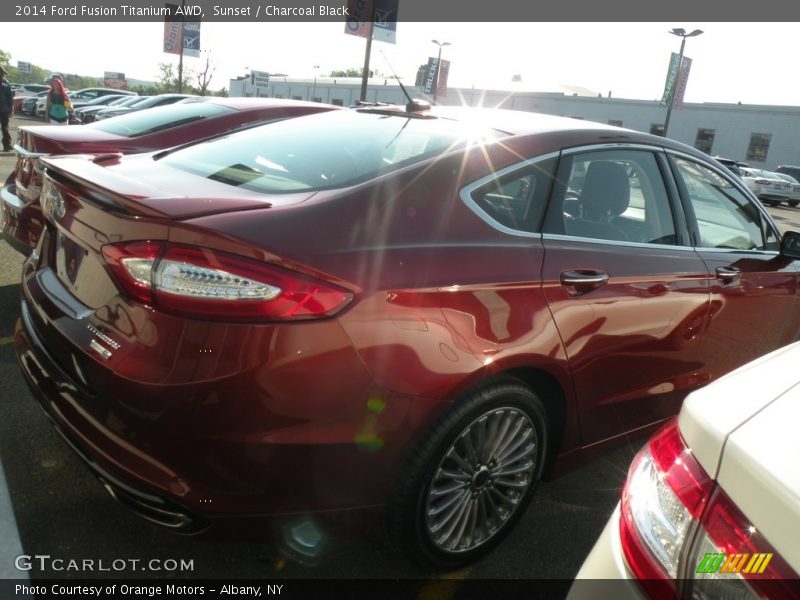 Sunset / Charcoal Black 2014 Ford Fusion Titanium AWD