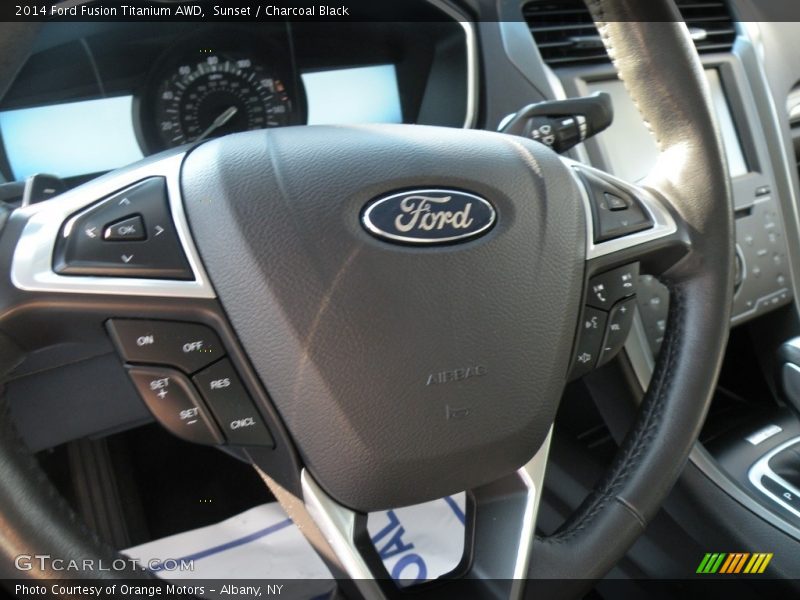 Sunset / Charcoal Black 2014 Ford Fusion Titanium AWD