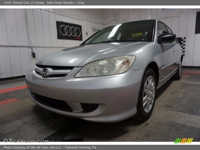 Satin Silver Metallic / Gray 2005 Honda Civic LX Sedan