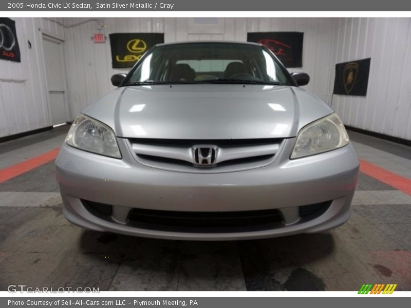 Satin Silver Metallic / Gray 2005 Honda Civic LX Sedan