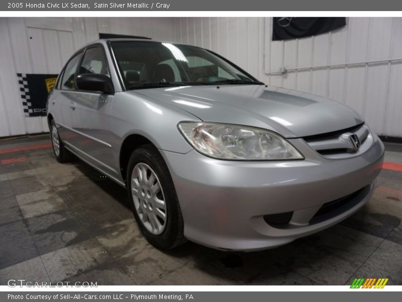 Satin Silver Metallic / Gray 2005 Honda Civic LX Sedan