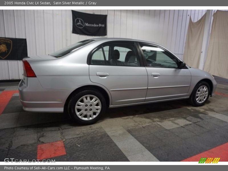 Satin Silver Metallic / Gray 2005 Honda Civic LX Sedan