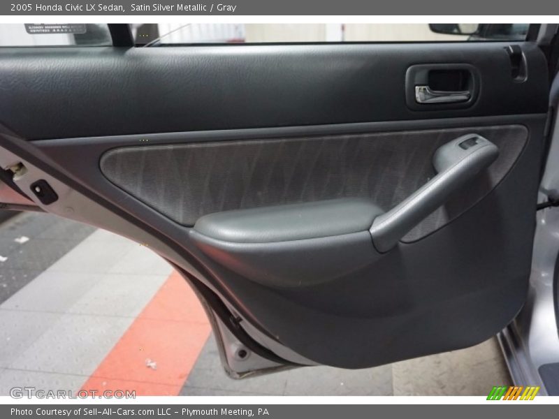 Satin Silver Metallic / Gray 2005 Honda Civic LX Sedan