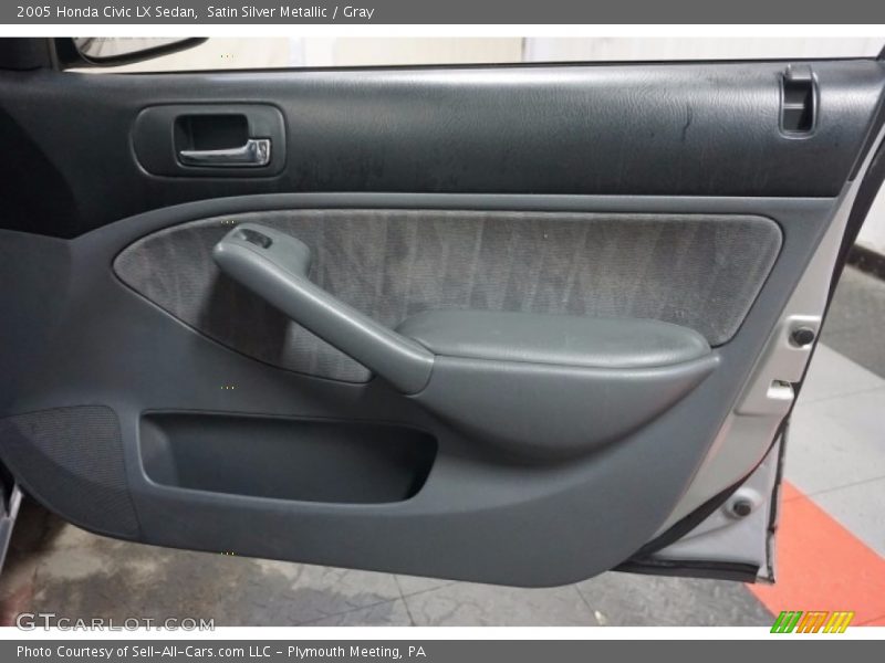 Satin Silver Metallic / Gray 2005 Honda Civic LX Sedan