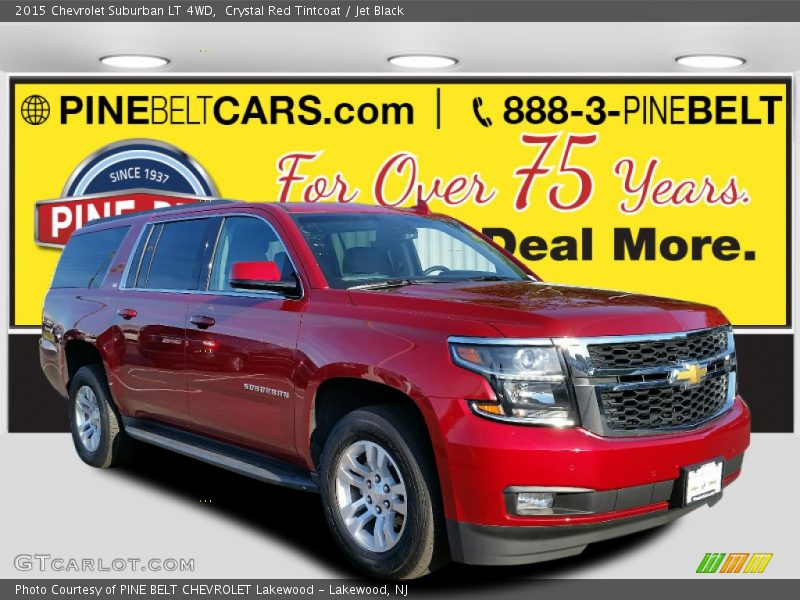 Crystal Red Tintcoat / Jet Black 2015 Chevrolet Suburban LT 4WD