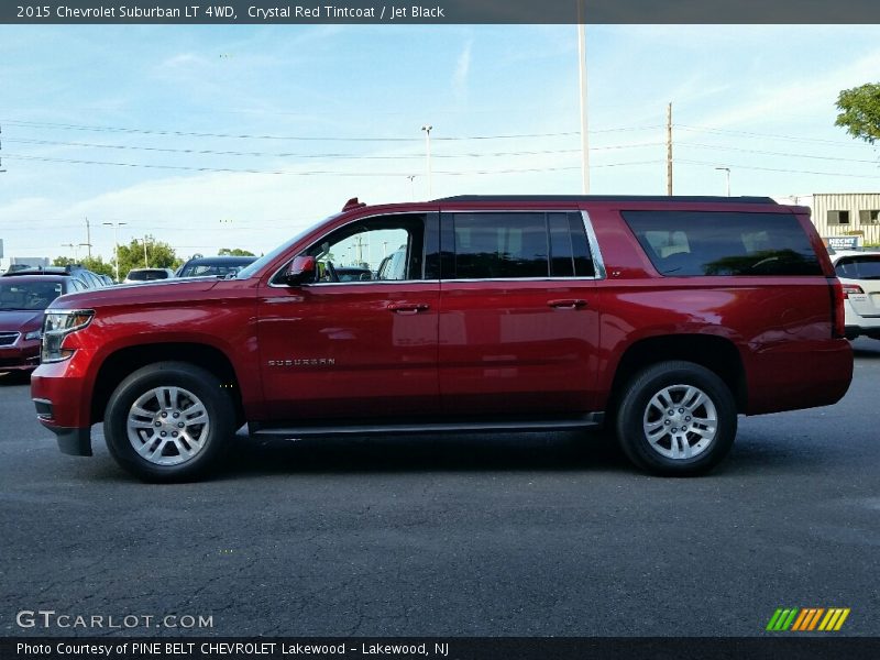 Crystal Red Tintcoat / Jet Black 2015 Chevrolet Suburban LT 4WD