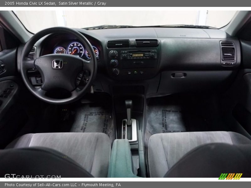 Satin Silver Metallic / Gray 2005 Honda Civic LX Sedan