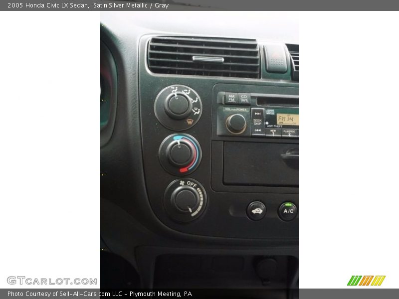 Satin Silver Metallic / Gray 2005 Honda Civic LX Sedan