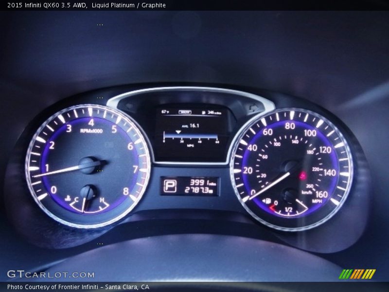 Liquid Platinum / Graphite 2015 Infiniti QX60 3.5 AWD