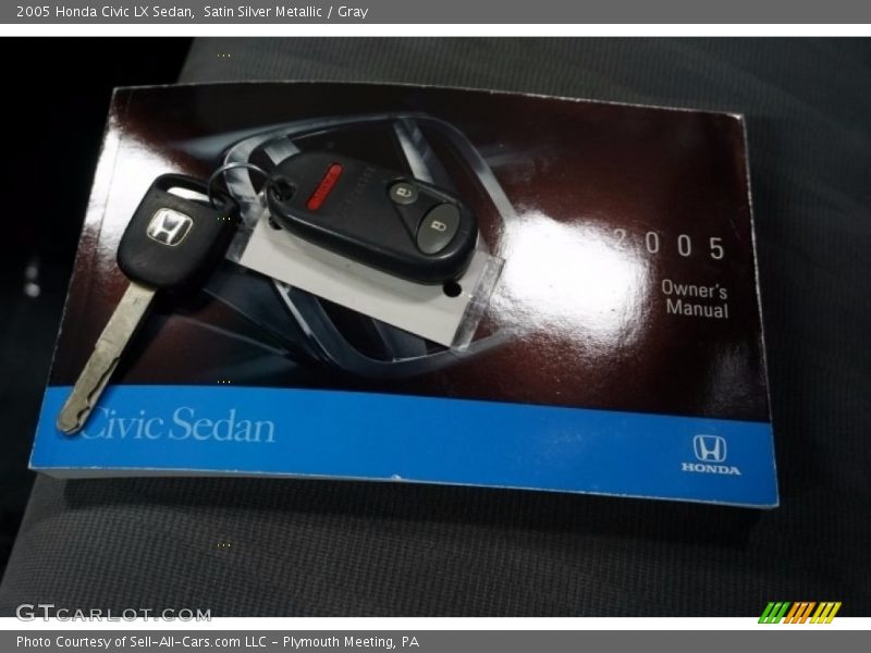 Satin Silver Metallic / Gray 2005 Honda Civic LX Sedan