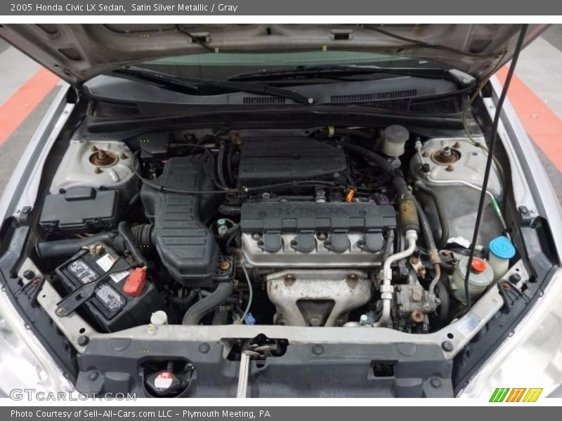 Satin Silver Metallic / Gray 2005 Honda Civic LX Sedan