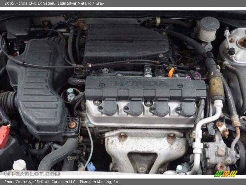 Satin Silver Metallic / Gray 2005 Honda Civic LX Sedan