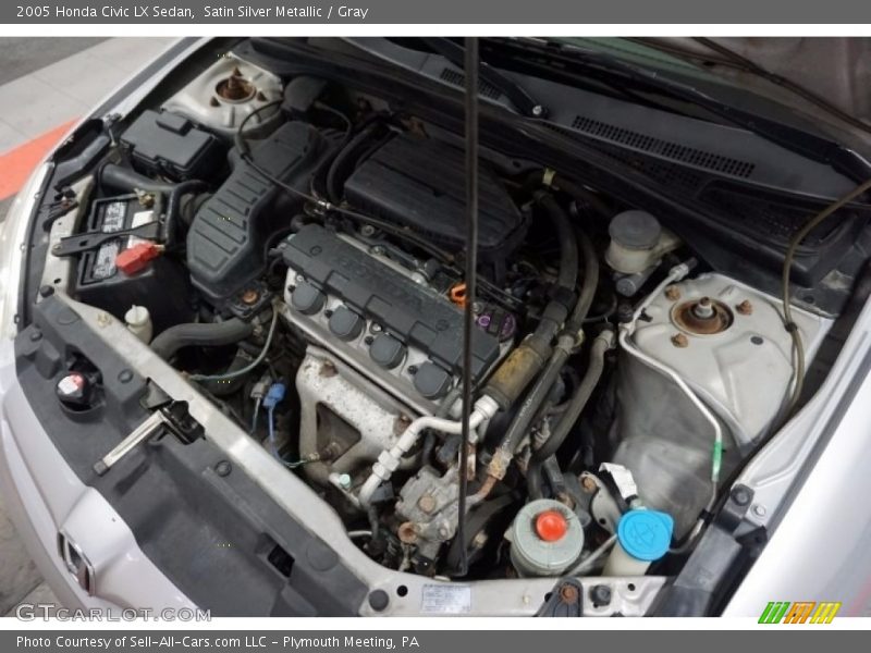 Satin Silver Metallic / Gray 2005 Honda Civic LX Sedan