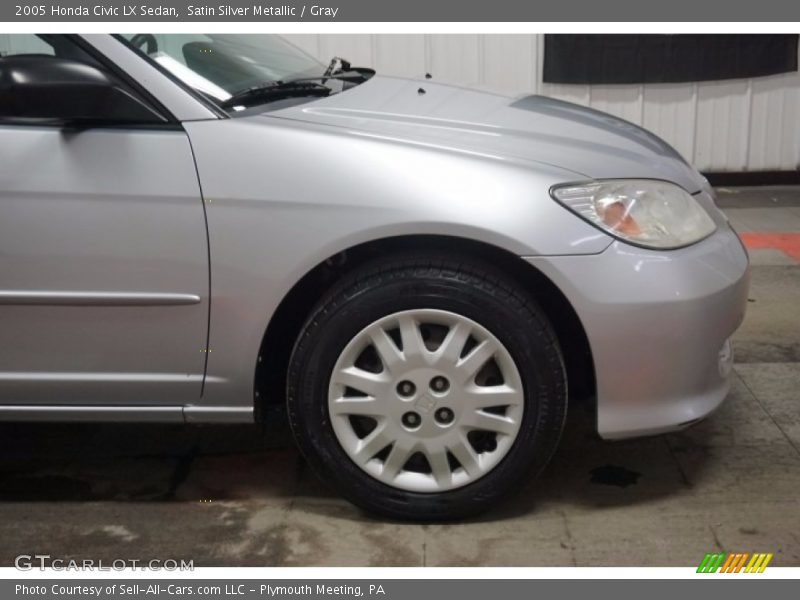 Satin Silver Metallic / Gray 2005 Honda Civic LX Sedan