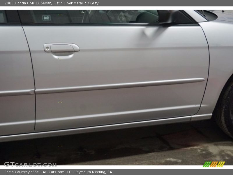 Satin Silver Metallic / Gray 2005 Honda Civic LX Sedan