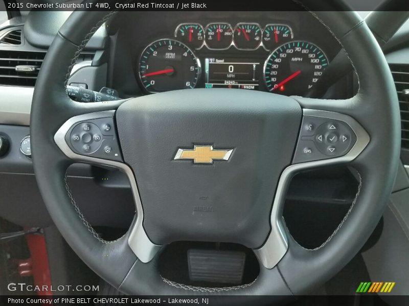 Crystal Red Tintcoat / Jet Black 2015 Chevrolet Suburban LT 4WD