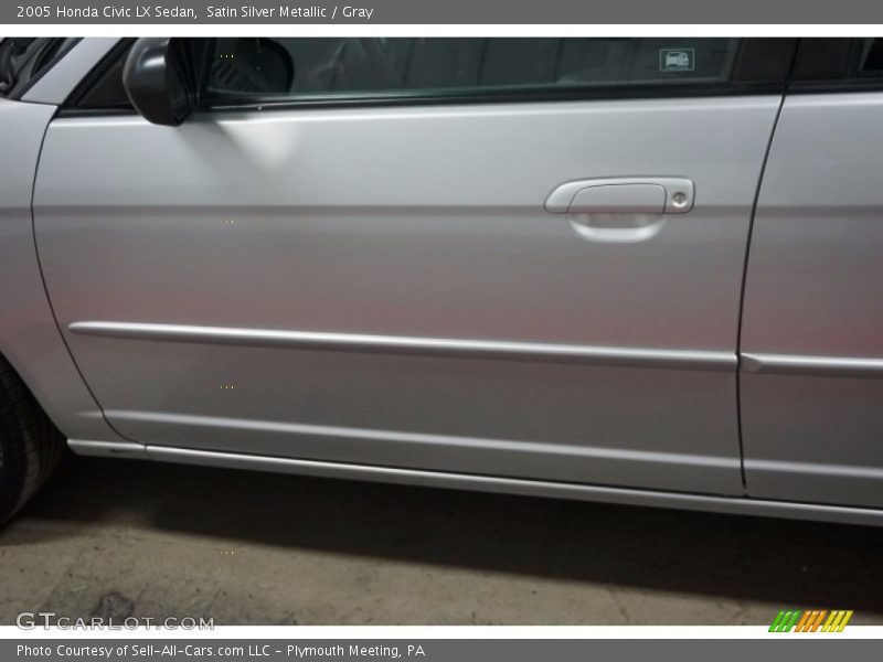 Satin Silver Metallic / Gray 2005 Honda Civic LX Sedan