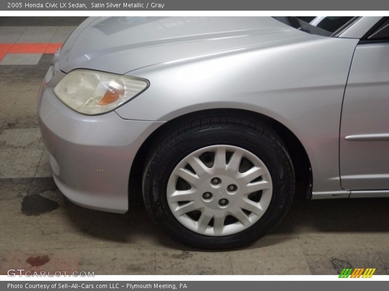 Satin Silver Metallic / Gray 2005 Honda Civic LX Sedan