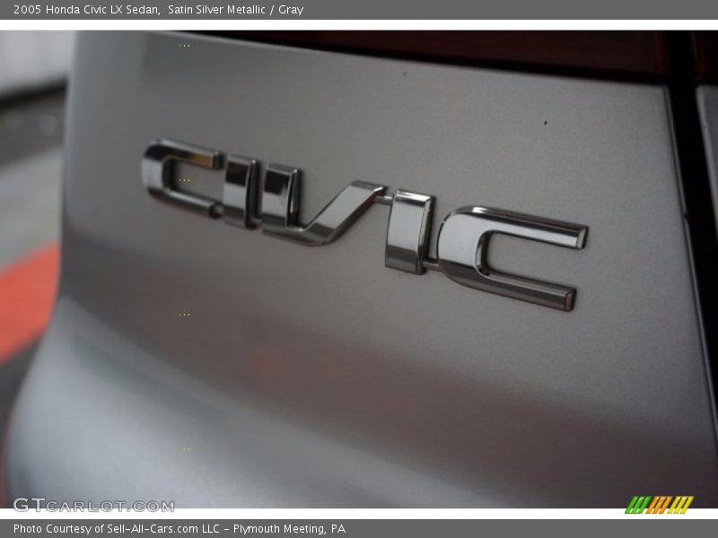 Satin Silver Metallic / Gray 2005 Honda Civic LX Sedan