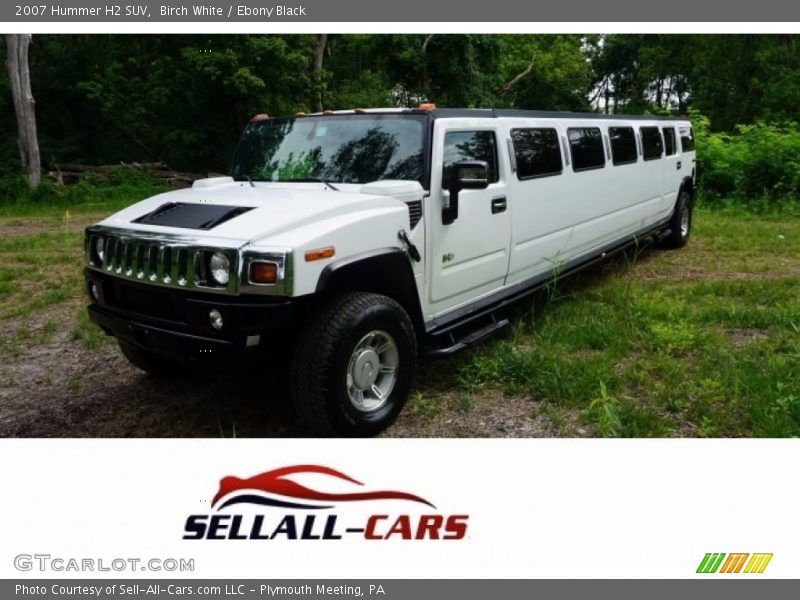 Birch White / Ebony Black 2007 Hummer H2 SUV