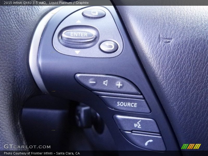Liquid Platinum / Graphite 2015 Infiniti QX60 3.5 AWD